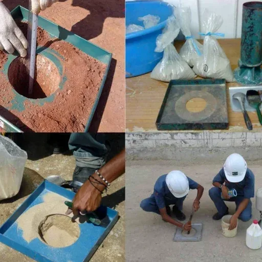 Essai de densité sur site par cône de sable à Boulogne-Billancourt